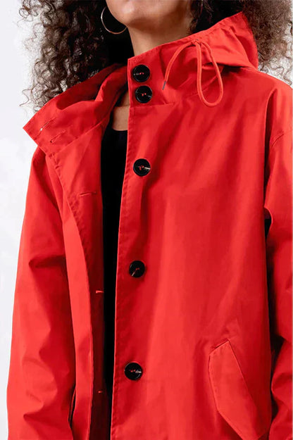 Imperméable Femme Élégant Capuche Imperméable