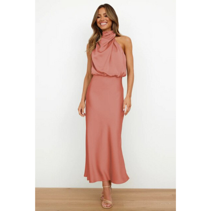 Élégante robe de soirée pour femme avec encolure dos nu