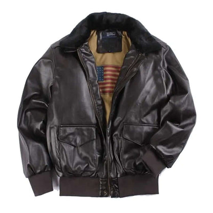 Blouson en cuir homme style motard poches