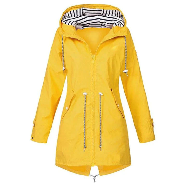 Veste d'extérieur imperméable longue et ajustable