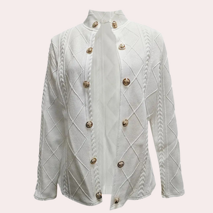 Élégant manteau d'hiver pour femme avec boutons