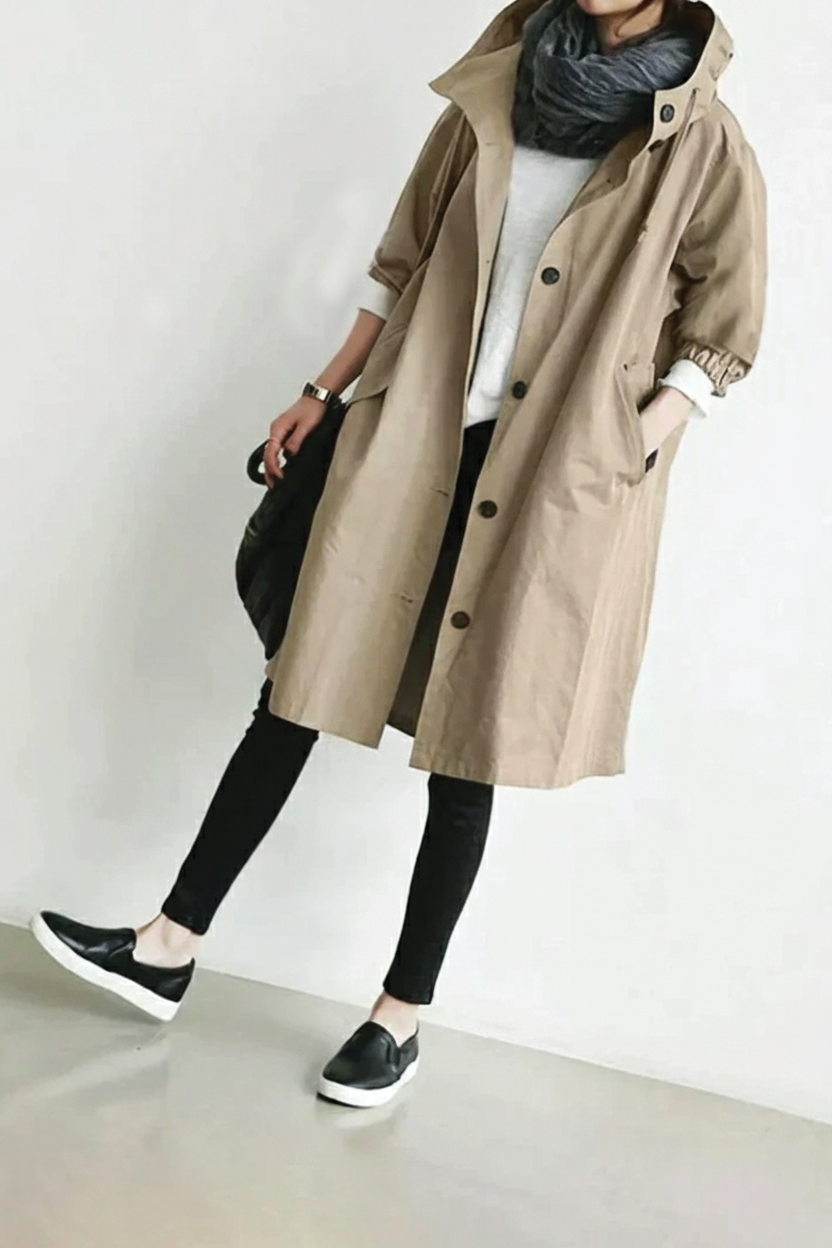 Trench-coat stylé avec capuche
