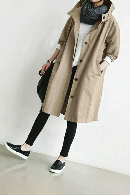 Trench-coat stylé avec capuche