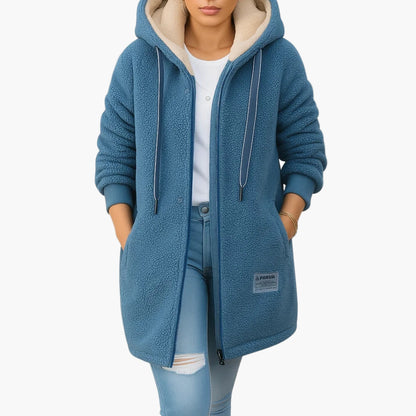 Fleecejacke Damen Kapuze Sportlich - IdealeKleiden