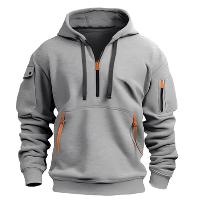 Sweatshirt à capuche homme sportif avec fermeture éclair
