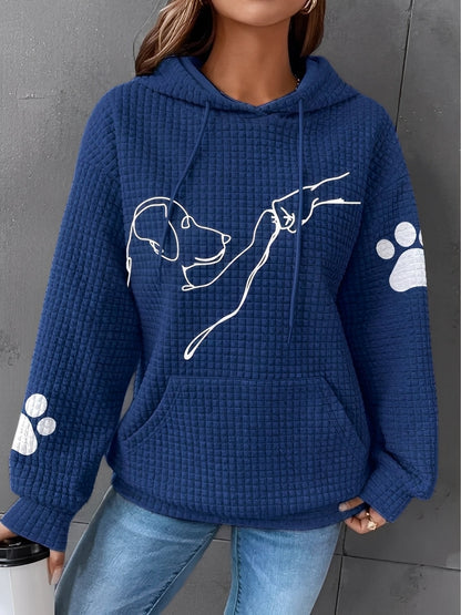 Veste stylée pour femme | Sweat-shirt doux imprimé à capuche