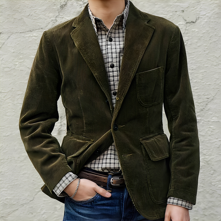Veste en laine confortable pour hommes avec poches