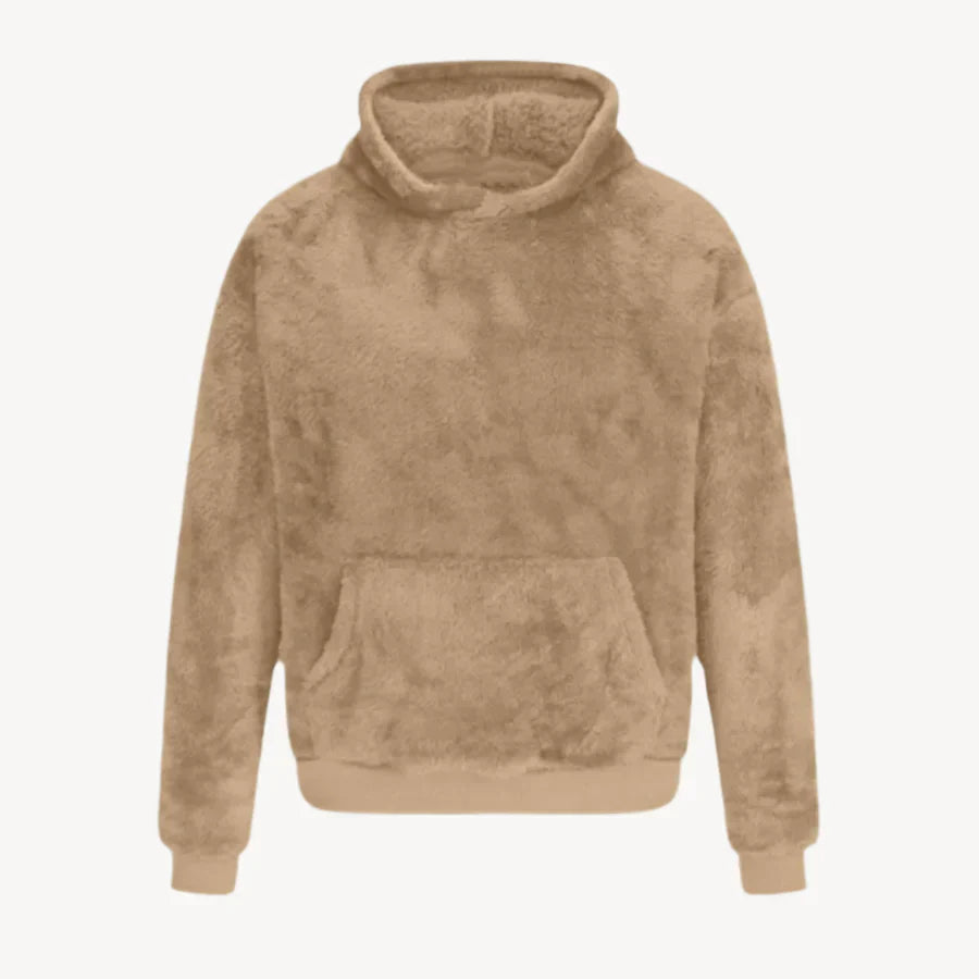 Sweat à capuche douillet pour homme, doublure polaire