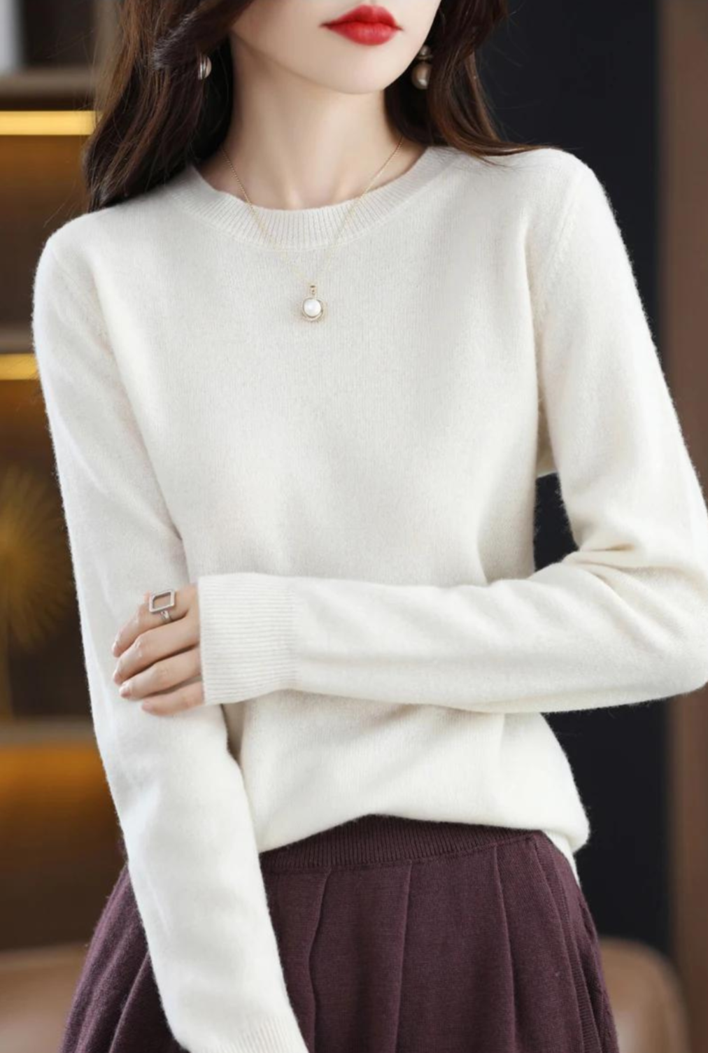 Pulls élégants en laine pour femme classique