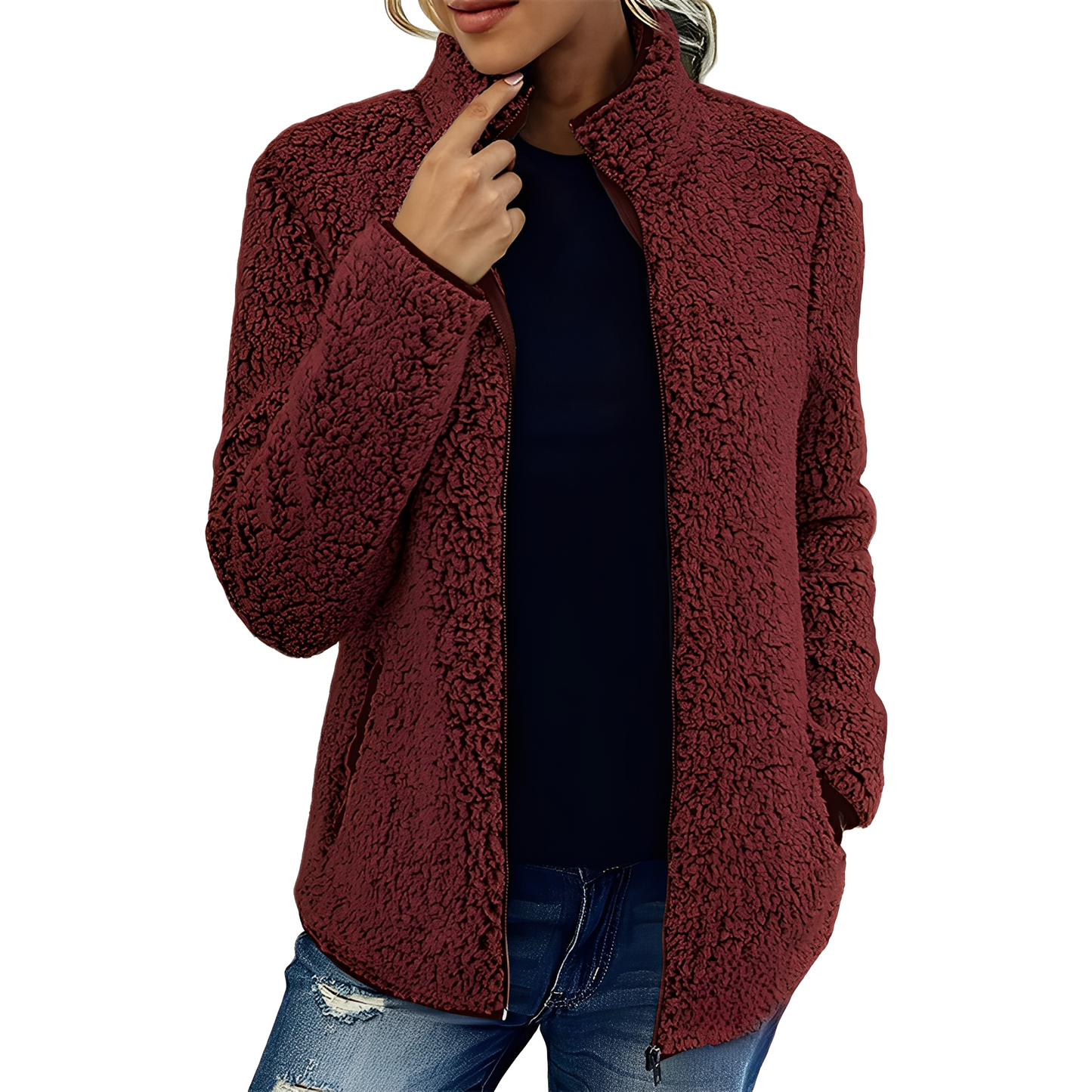 Veste polaire moderne pour femme, chaude et élégante