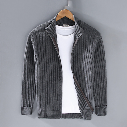 Cardigan en tricot pour homme, zippé, moderne, décontracté