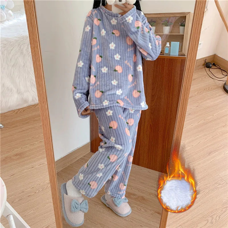 Pyjamas en polaire douce pour femmes - Chauds et confortables