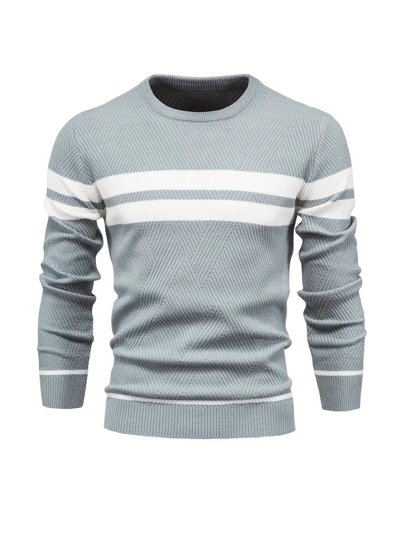 Pull-over homme motif rayé moderne