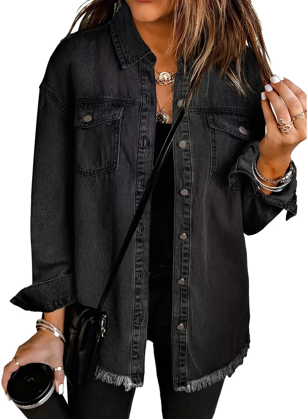 Veste en jean femme aspect usé style vintage