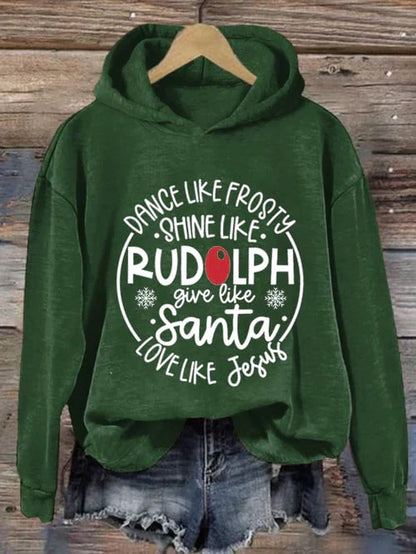 Hoodie de Noël femme Festif Rouge