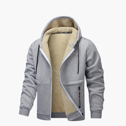 Veste douillette pour homme Doublure polaire Capuche chaude