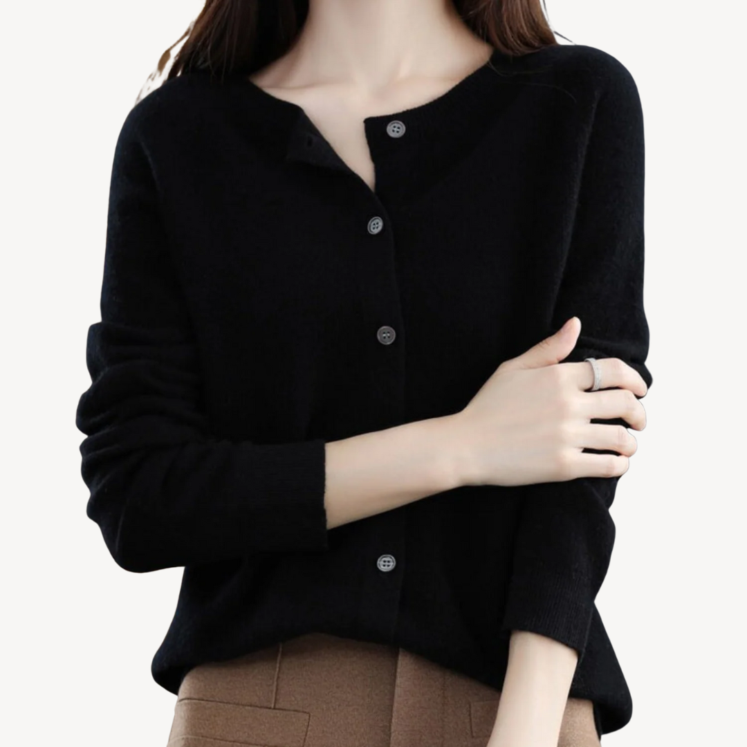 Gilet long doux pour femme en cachemire