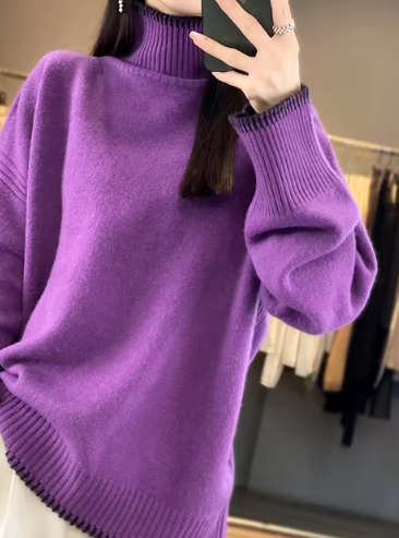 Pulls à col roulé confortables pour femmes