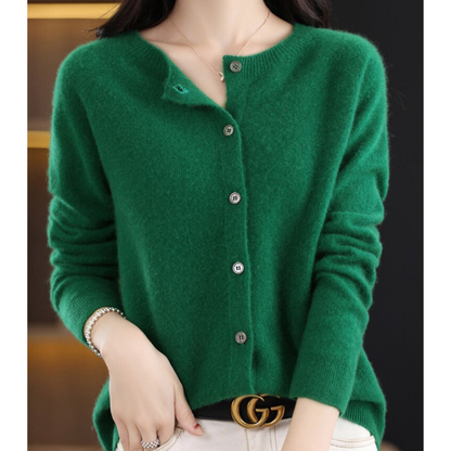 Cardigan doux en laine mérinos pour femme