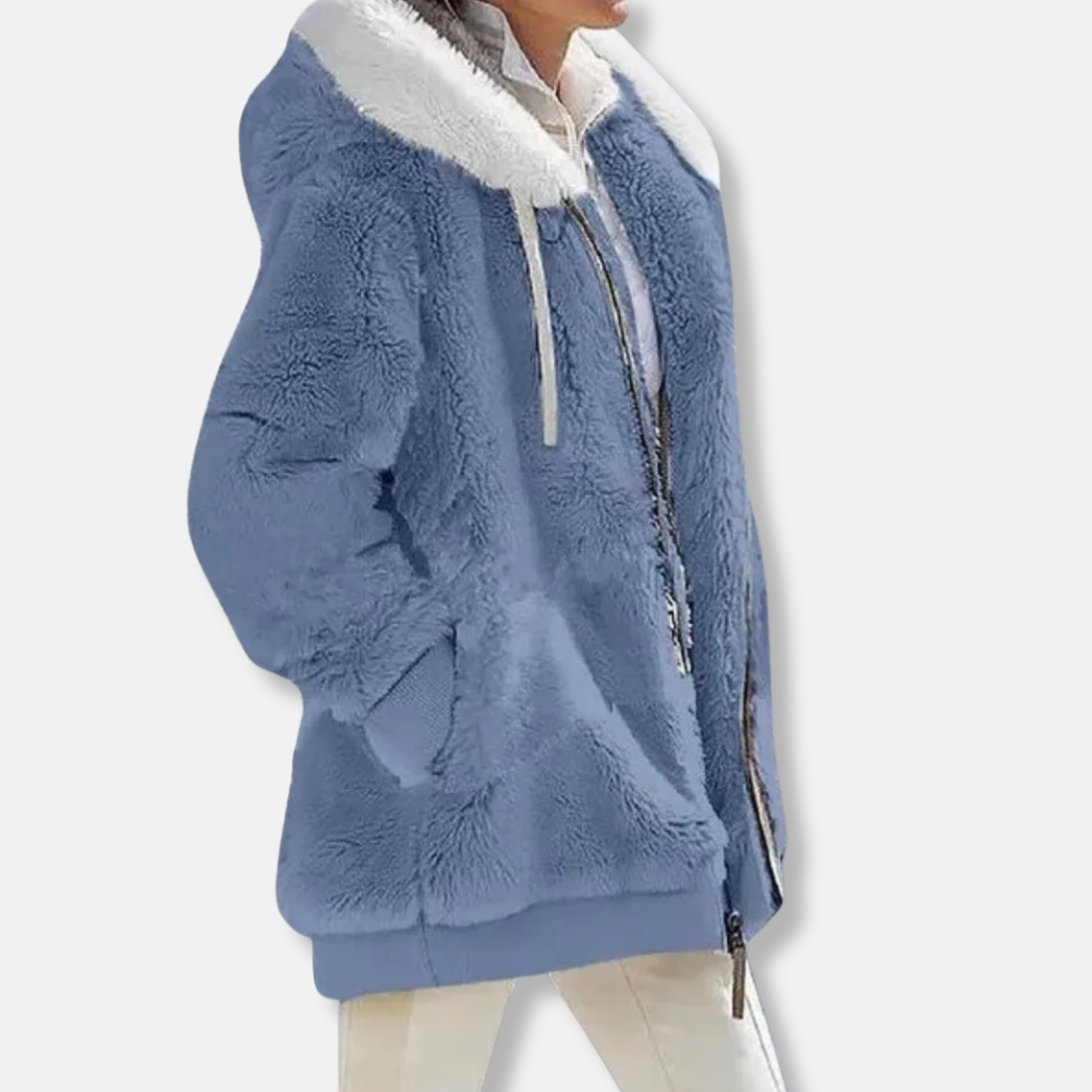 Veste polaire oversize chaude à capuche