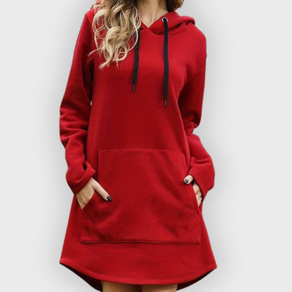 Robe à capuche avec poche kangourou noire