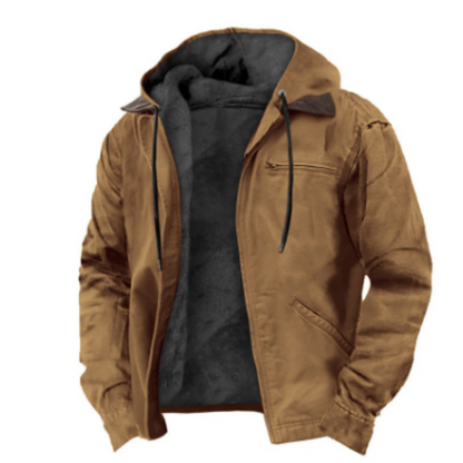 Herren Steppjacke Kapuze Übergröße - IdealeKleiden