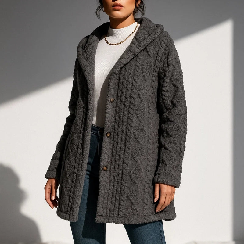 Manteau en peluche doux pour femme Nova Style