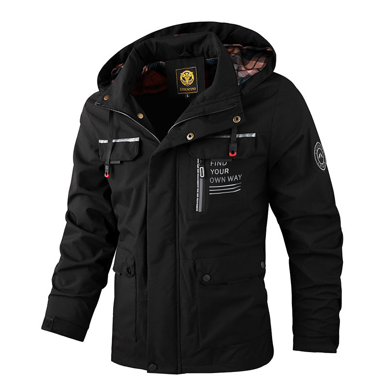 Veste d'extérieur imperméable homme sportive