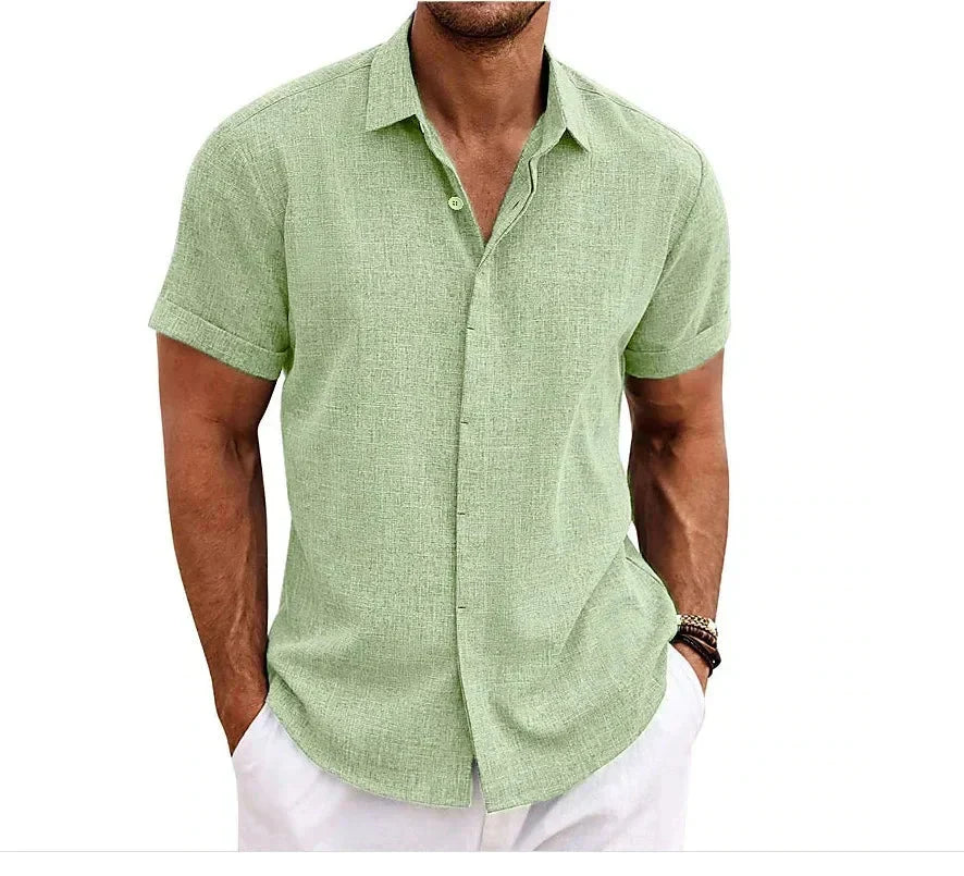 Chemise homme Coton Lin Moderne Coupe ajustée