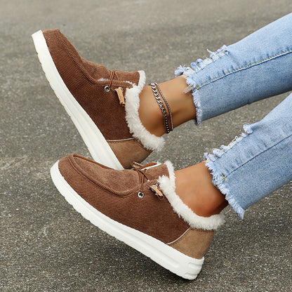 Baskets chaudes fourrées pour femme