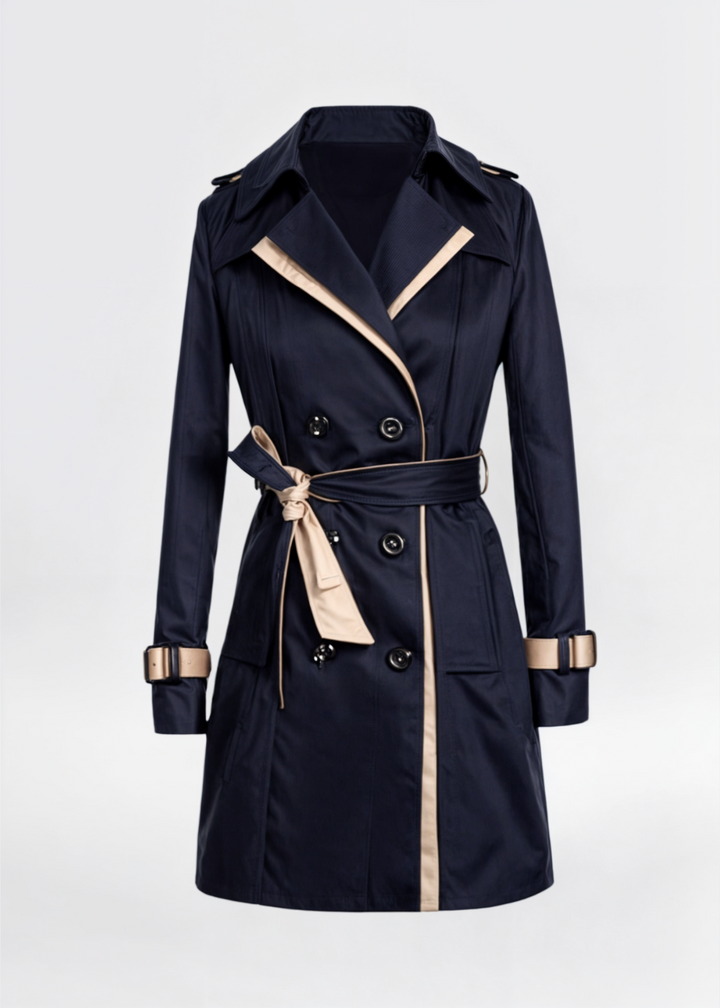 Élégant Manteau Trench Croisé pour Femme
