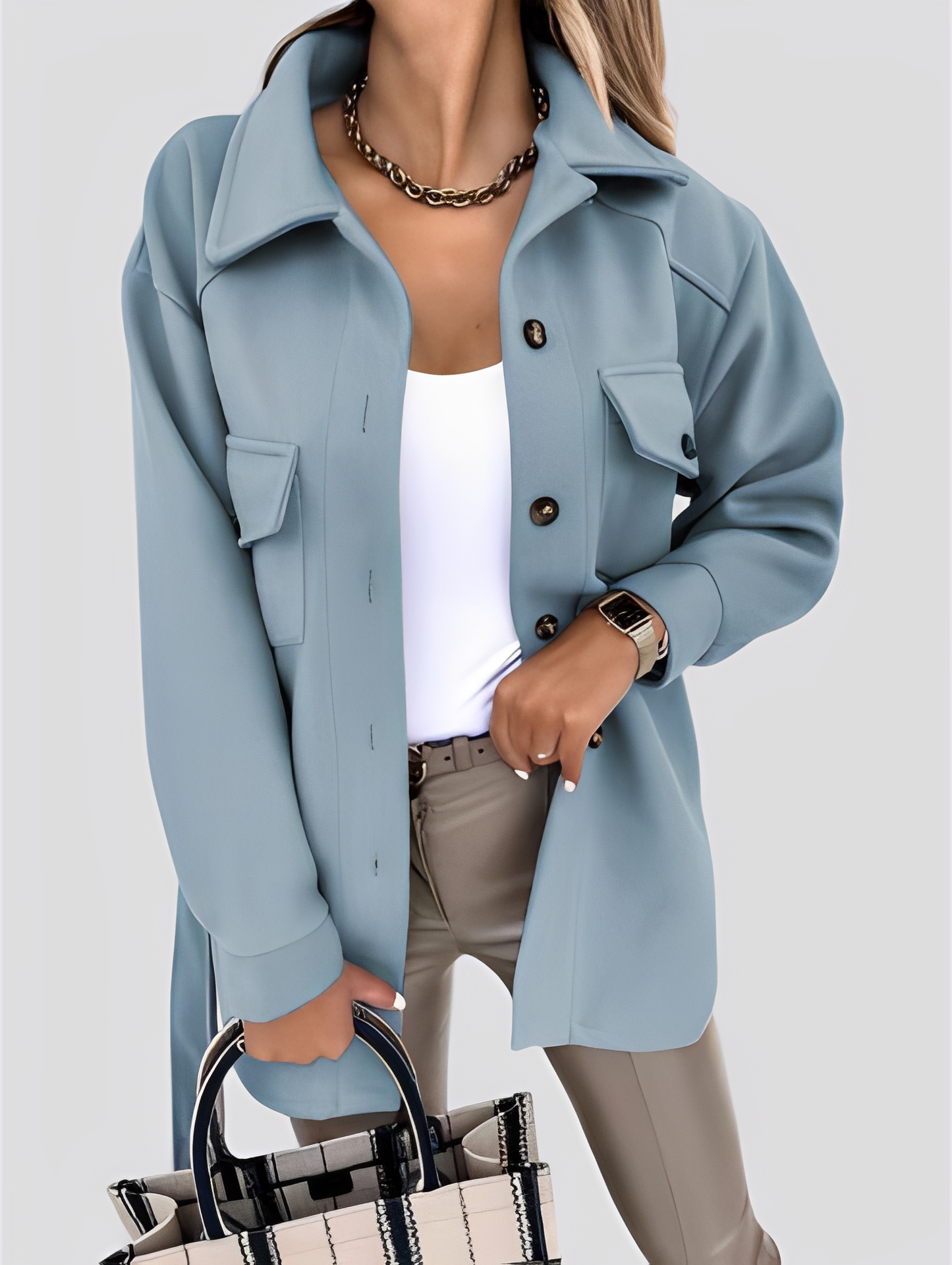 Veste élégante pour femme Col cranté léger
