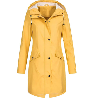 Manteau imperméable long et polyvalent pour femme