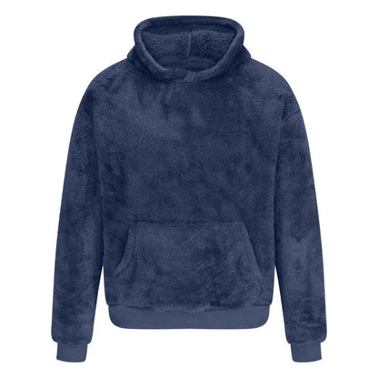 Pull en peluche doux à capuche