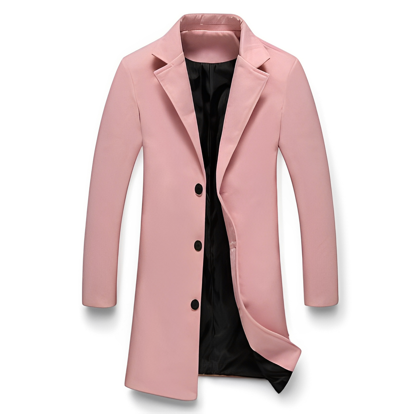 Manteau élégant en laine noire pour homme