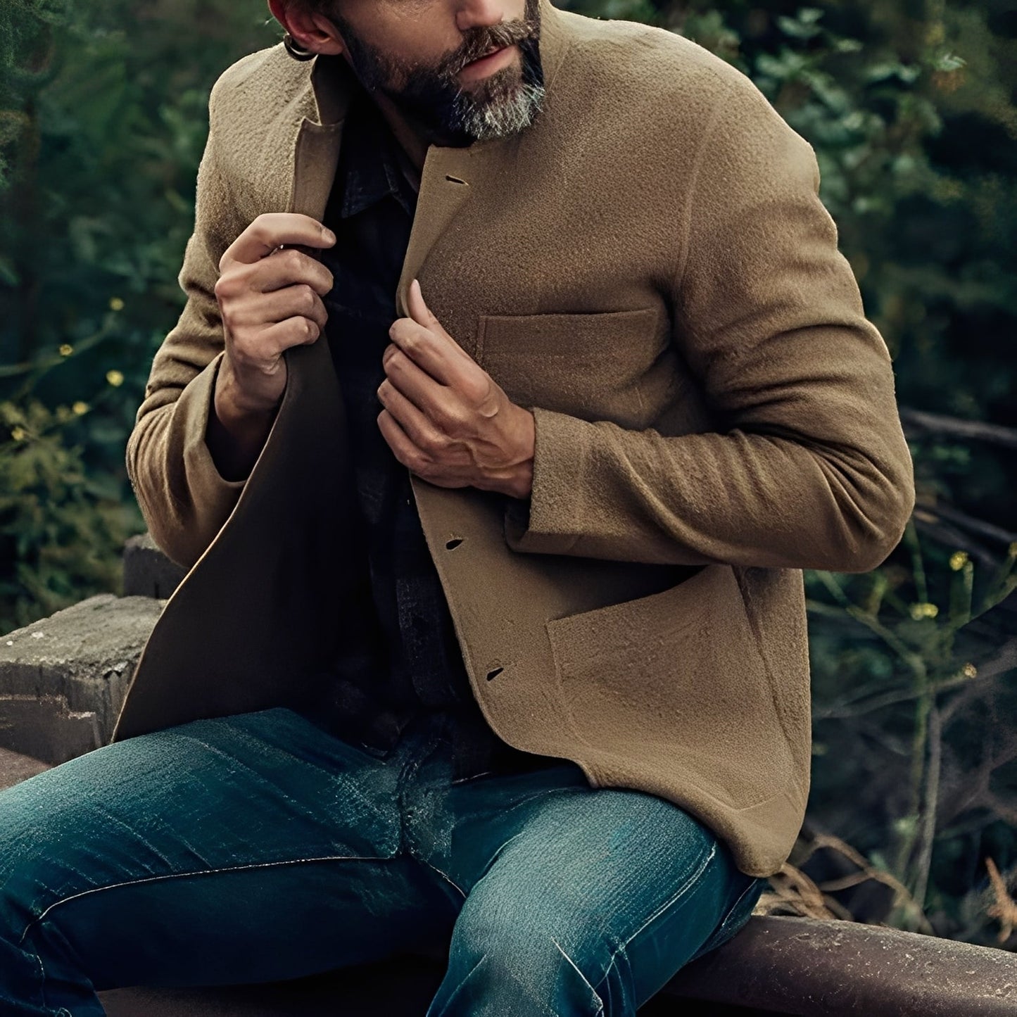 Herrenjacke Klassisch mit Taschen und Style - IdealeKleiden