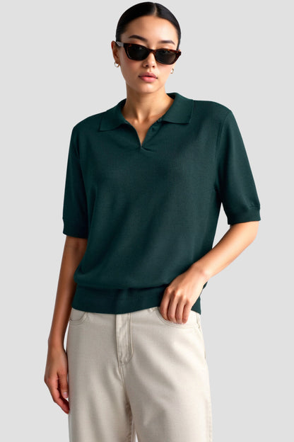 Polo pour femme confortable à manches courtes d'été