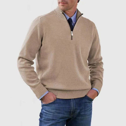 Pull Homme Demi-Zip Confortable Moderne