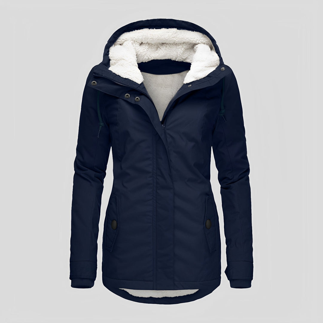 Veste de protection pour femmes chaude peluche capuche hiver