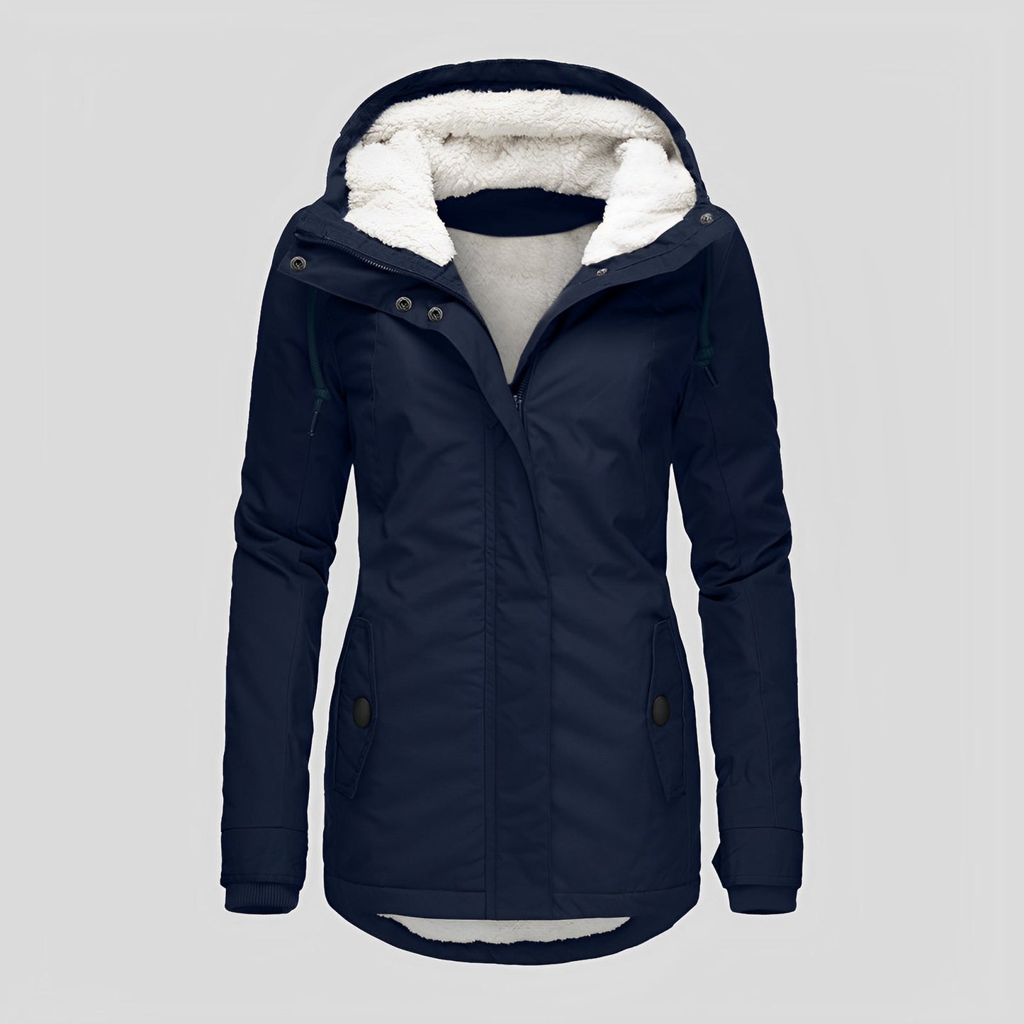 Veste de protection pour femmes chaude peluche capuche hiver
