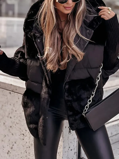 Blouson aviateur stylé avec capuche