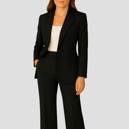 Ensemble tailleur-pantalon pour femme avec long blazer