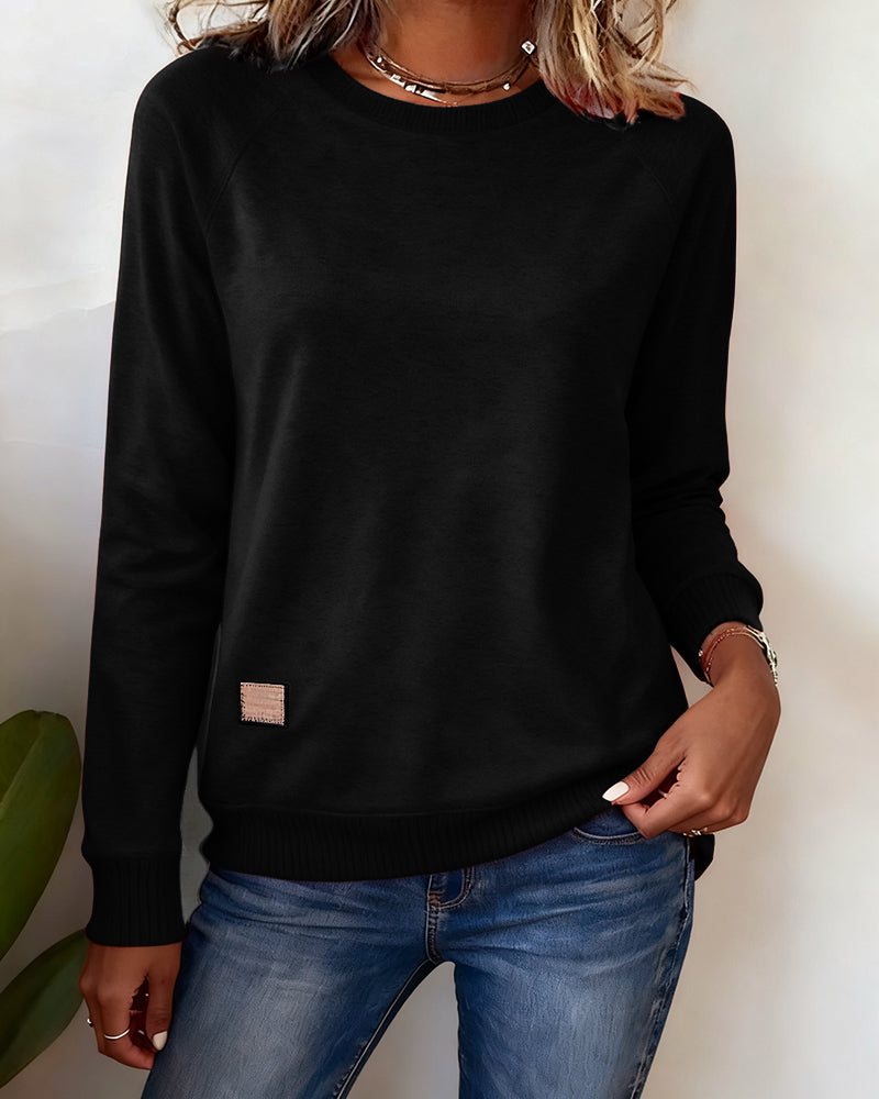 Sweatshirt col rond décontracté confortable