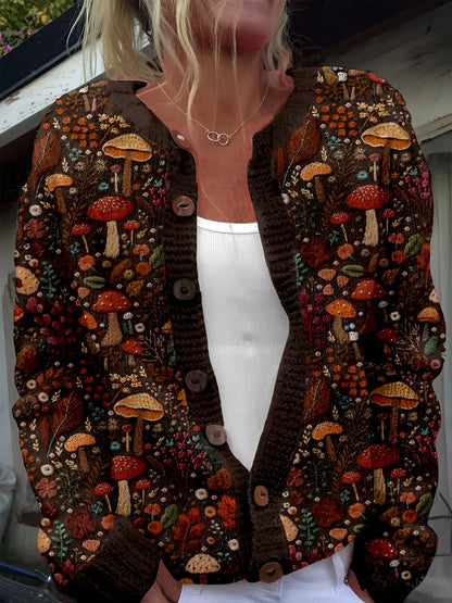 Cardigan femme motif floral élégant