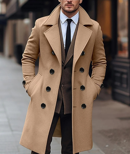 Élégant manteau croisé stylé pour homme