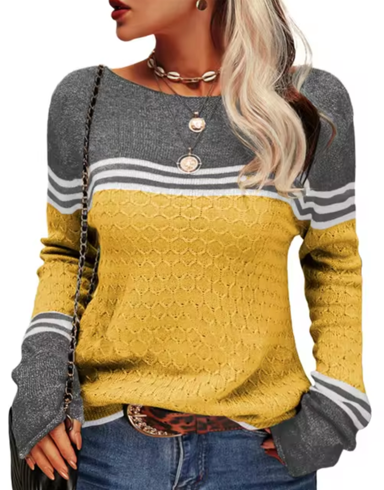 Pull en tricot moulant pour femme