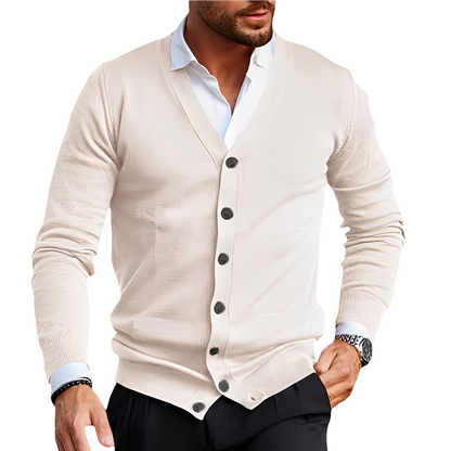 Cardigan homme confortable en coton, style décontracté