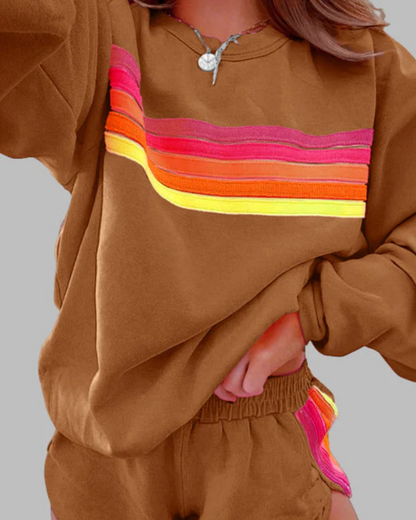 Ensemble de pyjama rayé pour femme