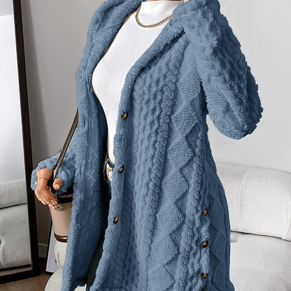 Élégante veste longue pour femme avec capuche style marin