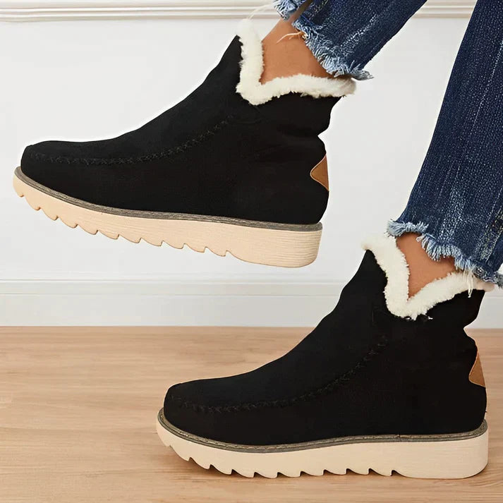Bottes confortables à semelles épaisses courtes